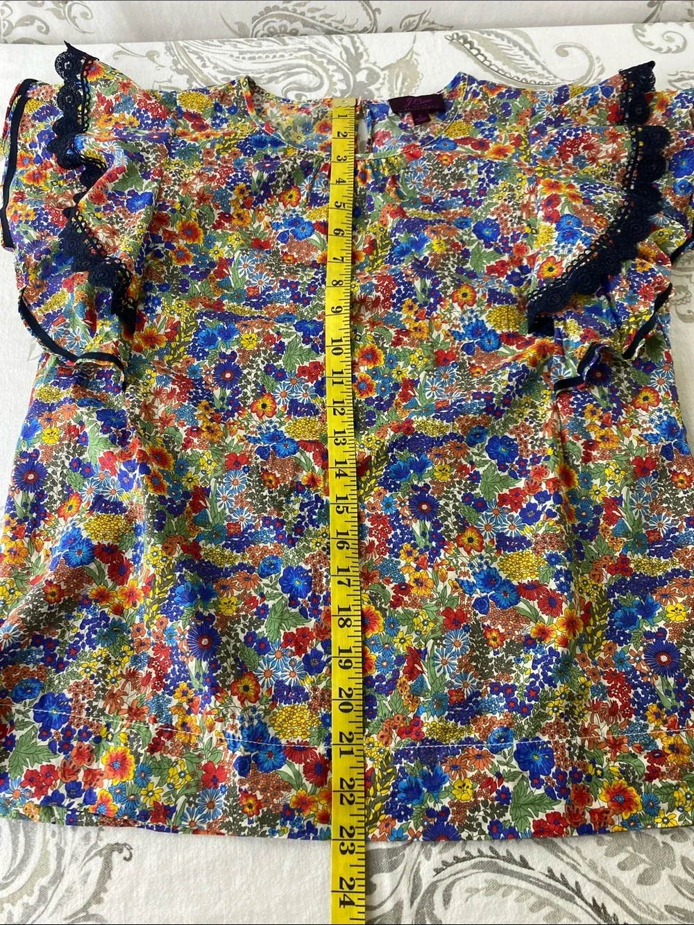 J. CREW Cotton Poplin Top in Liberty Margaret Annie Floral Print Womens small